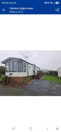 Static caravan sited - sited, in