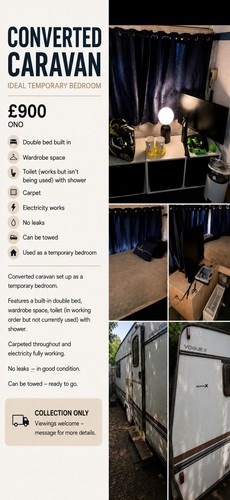 Converted caravan - caravan, (as